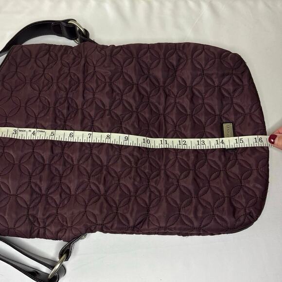 Vera Bradley Quilted Foldover Crossbody Bag & Wallet Set | Eggplant Purple - Picture 13 of 16